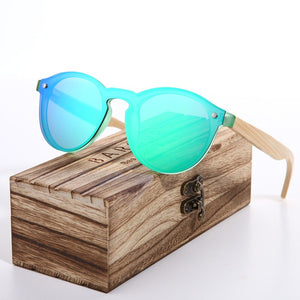 BARCUR Rimless Sun Glasses Men UV400 Retro Sunglasses Women Designer Wood Glasses oculos de sol