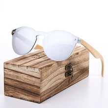 Load image into Gallery viewer, BARCUR Rimless Sun Glasses Men UV400 Retro Sunglasses Women Designer Wood Glasses oculos de sol