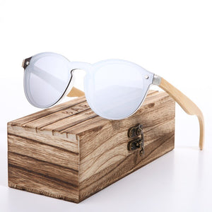 BARCUR Rimless Sun Glasses Men UV400 Retro Sunglasses Women Designer Wood Glasses oculos de sol