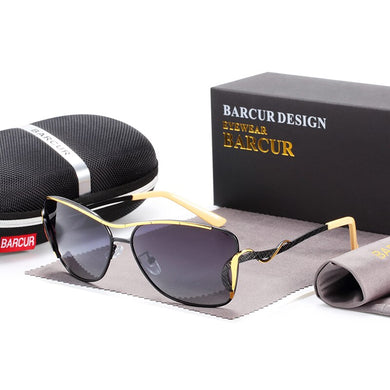 BARCUR Sun Glasses Women Oversized Shade Gradient Lens Oversized Sunglasses UV400 Protection Eyewear Accessories