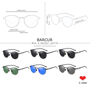 BARCUR Sunglasses Women  Brand Polarized Sun Glasses TR90 Temples Driving Round Ladies Sunglass