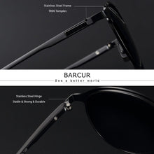 Load image into Gallery viewer, BARCUR Sunglasses Women  Brand Polarized Sun Glasses TR90 Temples Driving Round Ladies Sunglass