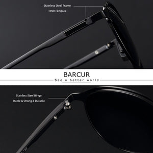 BARCUR Sunglasses Women  Brand Polarized Sun Glasses TR90 Temples Driving Round Ladies Sunglass