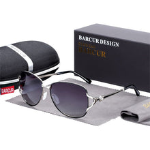 Carica l&#39;immagine nel visualizzatore di Gallery, BARCUR Women Gradient Sunglasses Polarized Sun Glasses  Round Eyewear lunette de soleil homme