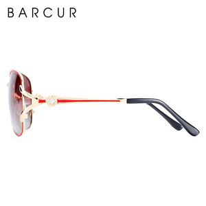 BARCUR Women Gradient Sunglasses Polarized Sun Glasses  Round Eyewear lunette de soleil homme