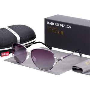BARCUR Women Gradient Sunglasses Polarized Sun Glasses  Round Eyewear lunette de soleil homme