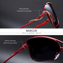 Load image into Gallery viewer, BARCUR Women's Sunglasses Oversized Shade Sun glasses Women Polarizing Glasses Gradient Lens UV400 Protection oculos lunette de