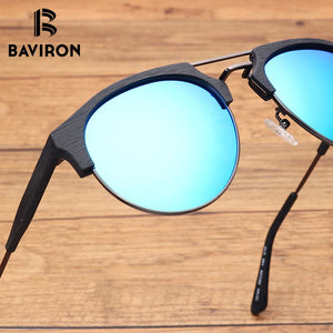BAVIRON Similar Wooden Sunglasses Unisex Retro Trend Sun Glasses Acetate Anti-UV400  Polarized Sunglasses Eyewear 15144