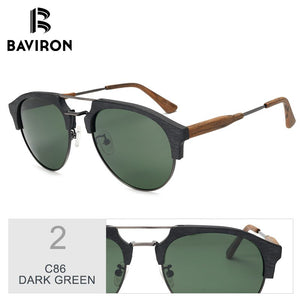 BAVIRON Similar Wooden Sunglasses Unisex Retro Trend Sun Glasses Acetate Anti-UV400  Polarized Sunglasses Eyewear 15144