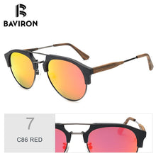 Load image into Gallery viewer, BAVIRON Similar Wooden Sunglasses Unisex Retro Trend Sun Glasses Acetate Anti-UV400  Polarized Sunglasses Eyewear 15144
