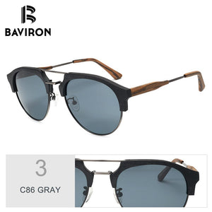 BAVIRON Similar Wooden Sunglasses Unisex Retro Trend Sun Glasses Acetate Anti-UV400  Polarized Sunglasses Eyewear 15144