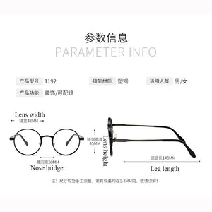 BCLEAR 2022   Plastic Steel Classic Vintage Glasses Frame Students Light Retro Flat Round Optical Eyeglasses Frames