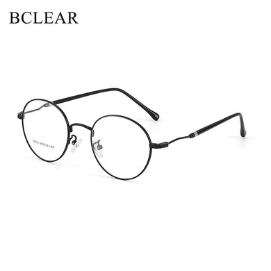 BCLEAR 2023 Man Woman Retro Large Round Glasses Metal Alloy Eyeglass Frame Black Silver Gold Spectacles Eyeglasses Optical