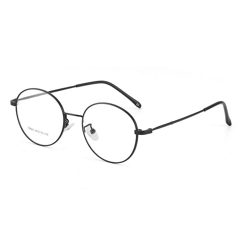 BCLEAR 2023 Retro Man Woman Round Glasses Metal Alloy Eyeglass Frame Black Silver Gold Spectacles Eyeglasses