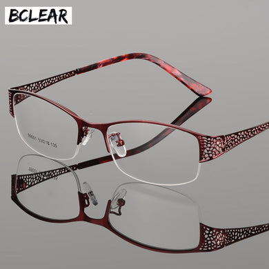 BCLEAR 2023  High-grade Metal Ultra-light Myopia Presbyopia Elegant Optical Frames for Women Prescription Eyeglasses