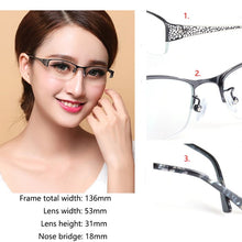 Load image into Gallery viewer, BCLEAR 2023  High-grade Metal Ultra-light Myopia Presbyopia Elegant Optical Frames for Women Prescription Eyeglasses