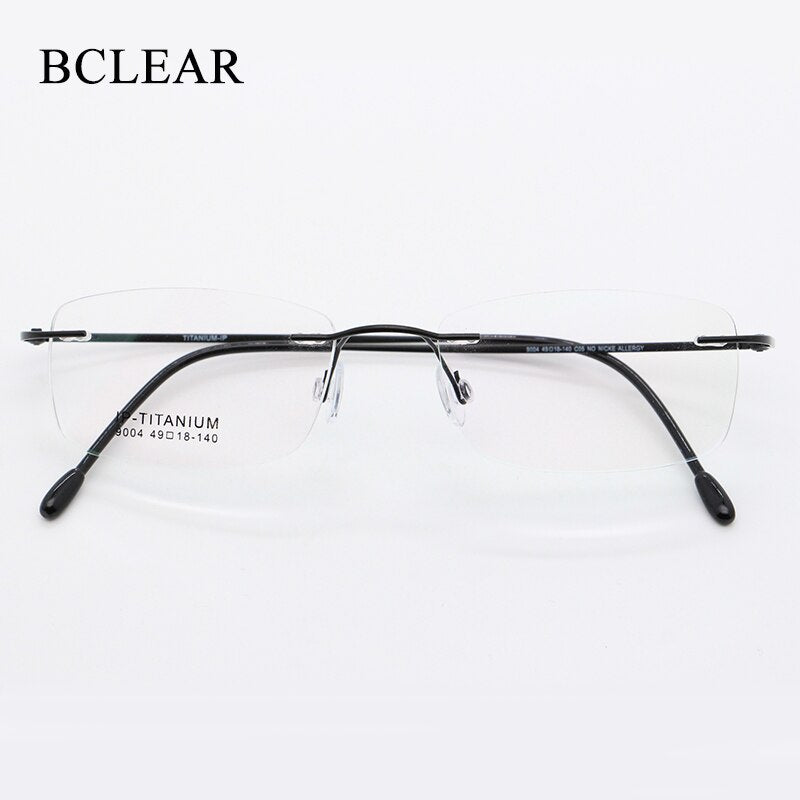BCLEAR 49-18-140 Men Women Titanium Rimless Unisex Frames Ultralight Frameless  Optical Frames Eyewear 9004