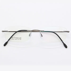 BCLEAR 49-18-140 Men Women Titanium Rimless Unisex Frames Ultralight Frameless  Optical Frames Eyewear 9004