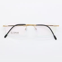 Carica l&#39;immagine nel visualizzatore di Gallery, BCLEAR 49-18-140 Men Women Titanium Rimless Unisex Frames Ultralight Frameless  Optical Frames Eyewear 9004
