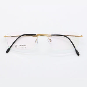 BCLEAR 49-18-140 Men Women Titanium Rimless Unisex Frames Ultralight Frameless  Optical Frames Eyewear 9004