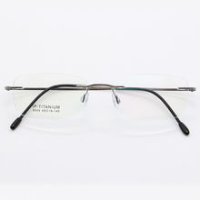 Carica l&#39;immagine nel visualizzatore di Gallery, BCLEAR 49-18-140 Men Women Titanium Rimless Unisex Frames Ultralight Frameless  Optical Frames Eyewear 9004