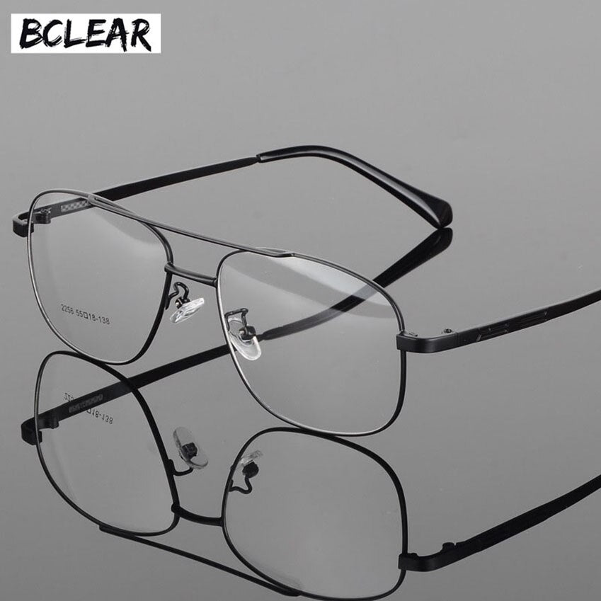 BCLEAR Alloy Full Rim  Eyeglasses Frame for Men and Women Optical Eyewear Frame Spectacles Black Gray Gold Silver