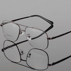 BCLEAR Alloy Full Rim  Eyeglasses Frame for Men and Women Optical Eyewear Frame Spectacles Black Gray Gold Silver