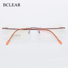 Load image into Gallery viewer, BCLEAR Beautiful Women Pure Titanium Rimless Ladies Frames Ultralight Frameless Optical Frame Eyewear  9012