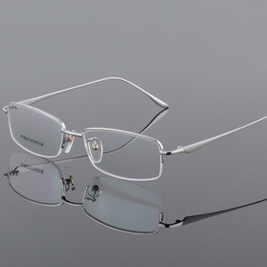BCLEAR Quality 100% Pure Titanium Half Rim Eyeglasses Prescription Frame Black Gray Gold Silver Men Women Optical Eyewear