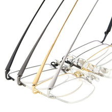 Load image into Gallery viewer, BCLEAR Quality 100% Pure Titanium Half Rim Eyeglasses Prescription Frame Black Gray Gold Silver Men Women Optical Eyewear