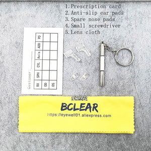 BCLEAR Quality 100% Pure Titanium Half Rim Eyeglasses Prescription Frame Black Gray Gold Silver Men Women Optical Eyewear