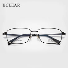 Load image into Gallery viewer, BCLEAR Businsess Men  Pure Titanium Eyeglass Frames Ultra-light Simple Spectacle Frame Prescription Eyewear