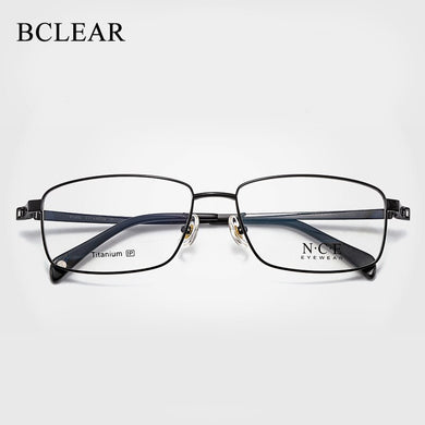 BCLEAR Businsess Men  Pure Titanium Eyeglass Frames Ultra-light Simple Spectacle Frame Prescription Eyewear