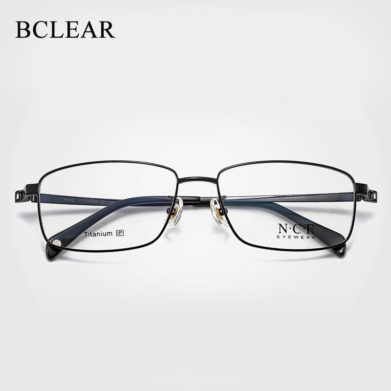 BCLEAR Businsess Men  Pure Titanium Eyeglass Frames Ultra-light Simple Spectacle Frame Prescription Eyewear