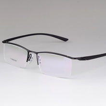 Load image into Gallery viewer, BCLEAR Classic Brand  Men Half-frame Optical Frame Titanium Alloy Half Rim Eyeglasses Frames Big Small Faces