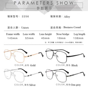 BCLEAR Classic Alloy Men Optical Frame  Double Bridge Male Spectacle Eyeglasses Frames Big Face Eyewear Hot