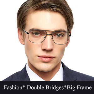 BCLEAR Desgin Men Classic Square Glasses Optics Frame  Double Bridge Prescription Glasses Frames Optical Eyewear 2256
