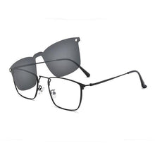 Carica l&#39;immagine nel visualizzatore di Gallery, BCLEAR Eyeglasses Frame Optical Prescription Glasses with Magnetic Clip-on Spectacles Eyewear Metal Full Rim Eyeglasses