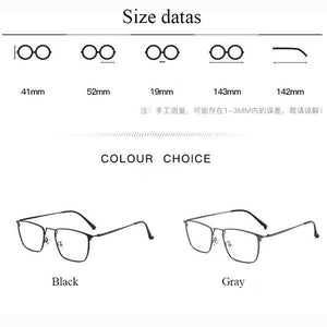 BCLEAR Eyeglasses Frame Optical Prescription Glasses with Magnetic Clip-on Spectacles Eyewear Metal Full Rim Eyeglasses