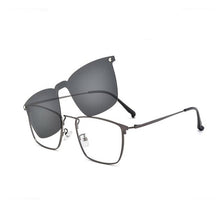 Carica l&#39;immagine nel visualizzatore di Gallery, BCLEAR Eyeglasses Frame Optical Prescription Glasses with Magnetic Clip-on Spectacles Eyewear Metal Full Rim Eyeglasses