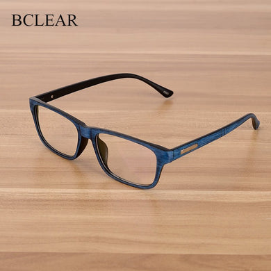 BCLEAR Eyewear Men and Women Unisex Wooden Pattern  Retro Optical Spectacle Eyeglasses Glasses Frame Vintage Eyewear