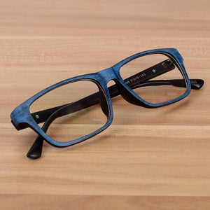 BCLEAR Eyewear Men and Women Unisex Wooden Pattern  Retro Optical Spectacle Eyeglasses Glasses Frame Vintage Eyewear
