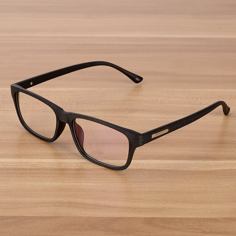 BCLEAR Eyewear Men and Women Unisex Wooden Pattern  Retro Optical Spectacle Eyeglasses Glasses Frame Vintage Eyewear