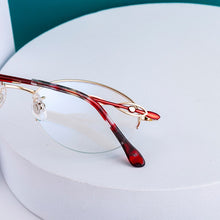 Load image into Gallery viewer, BCLEAR Lady Half Rim Alloy Oval Eyeglasses Frame Presbyopic Myopia Prescription Glasses Frames Optical Eyewear For Women