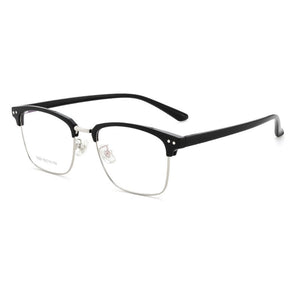 BCLEAR Men Alloy Glasses Frame Square Optics Frame  Prescription Glasses Frames Optical Eyewear Retro Classic