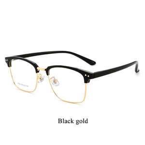 BCLEAR Men Alloy Glasses Frame Square Optics Frame  Prescription Glasses Frames Optical Eyewear Retro Classic