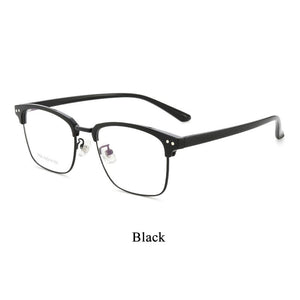 BCLEAR Men Alloy Glasses Frame Square Optics Frame  Prescription Glasses Frames Optical Eyewear Retro Classic