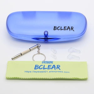 BCLEAR Men Alloy Glasses Frame Square Optics Frame  Prescription Glasses Frames Optical Eyewear Retro Classic