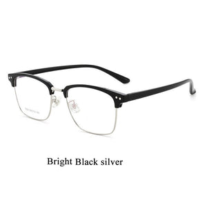 BCLEAR Men Alloy Glasses Frame Square Optics Frame  Prescription Glasses Frames Optical Eyewear Retro Classic