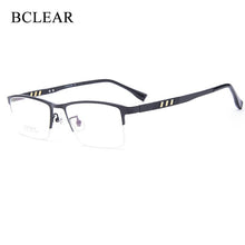 Load image into Gallery viewer, BCLEAR Men&#39;s Business Light Weight Pure Titanium Half Frame Optical Glasses Elegant Ultralight Prescription Eyeglasses